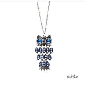 NIB Park Lane Blue Owl Wiggles Necklace